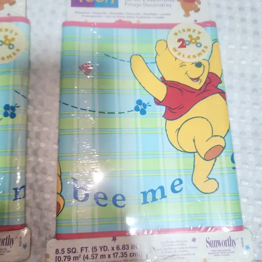 WINNIE THE POOH NWT VINTAGE GOTTA BEE ME SET OF 4 BORDER WALL